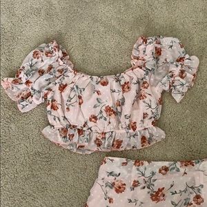 Floral skirt and top
